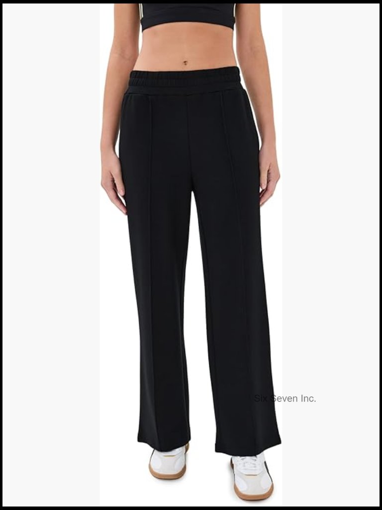 Wide Leg Pants 28" Inseam Heavyweight Stretch Jersey